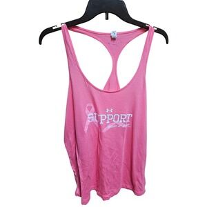 Under‎ Armour Pink Breast Cancer Awareness Support Tank Top Size XL